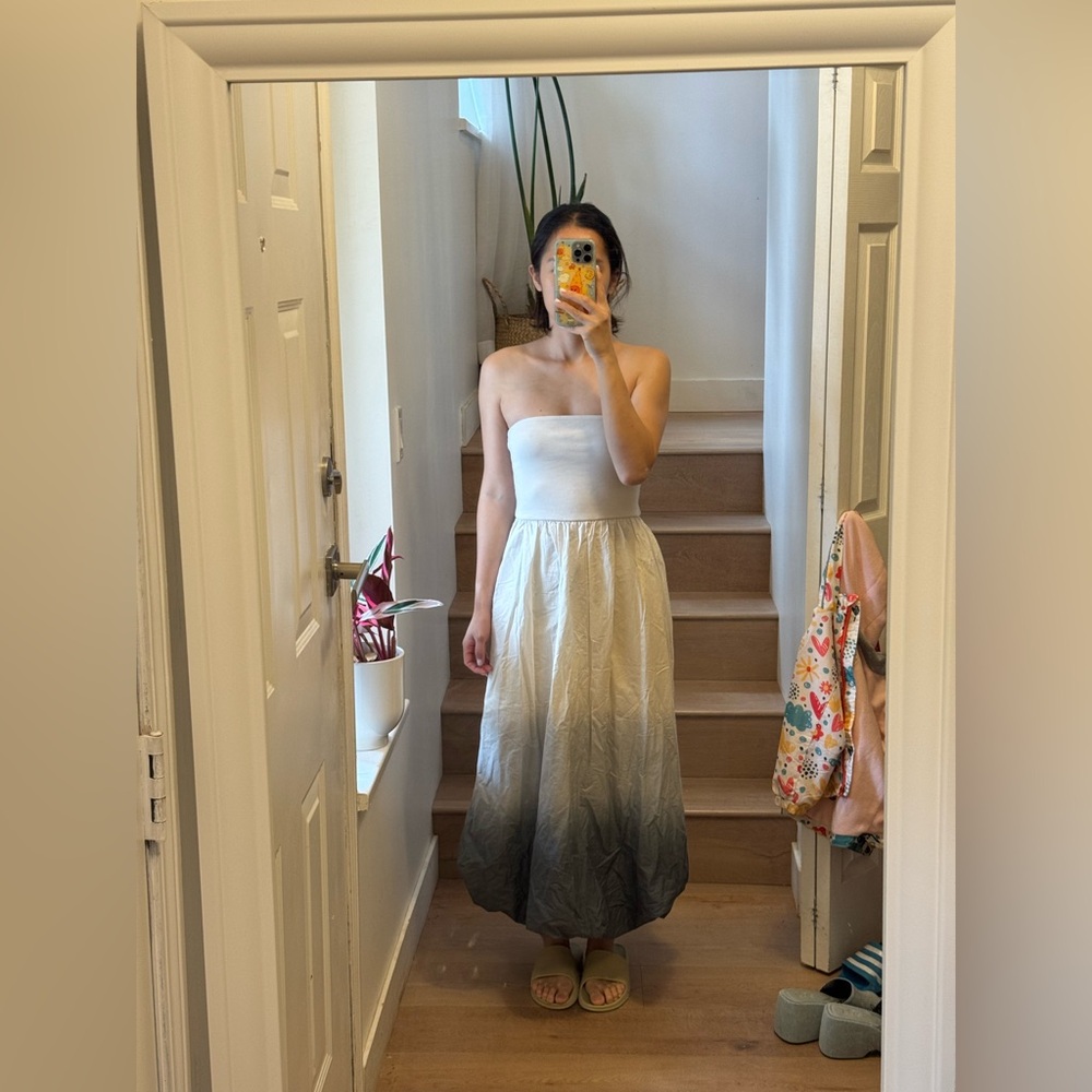 ZARA Ombre Strapless Maxi Dress